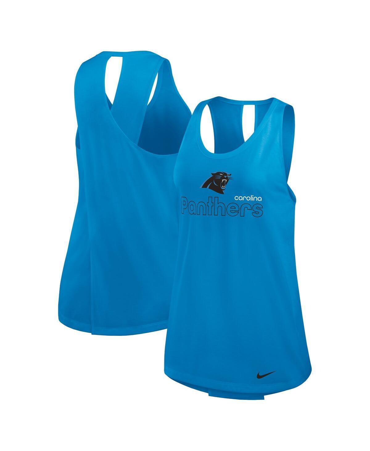 Nike Womens Blue Carolina Panthers Performance Tank Top Product Image