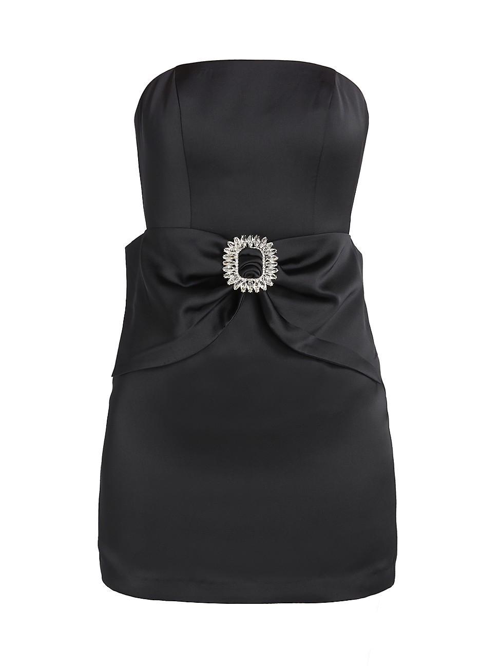 Womens Mercy Crystal-Detailed Bow Minidress Product Image