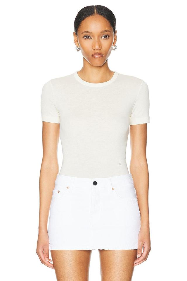 Helmut Lang Rib T-shirt Ivory. (also in ). Product Image