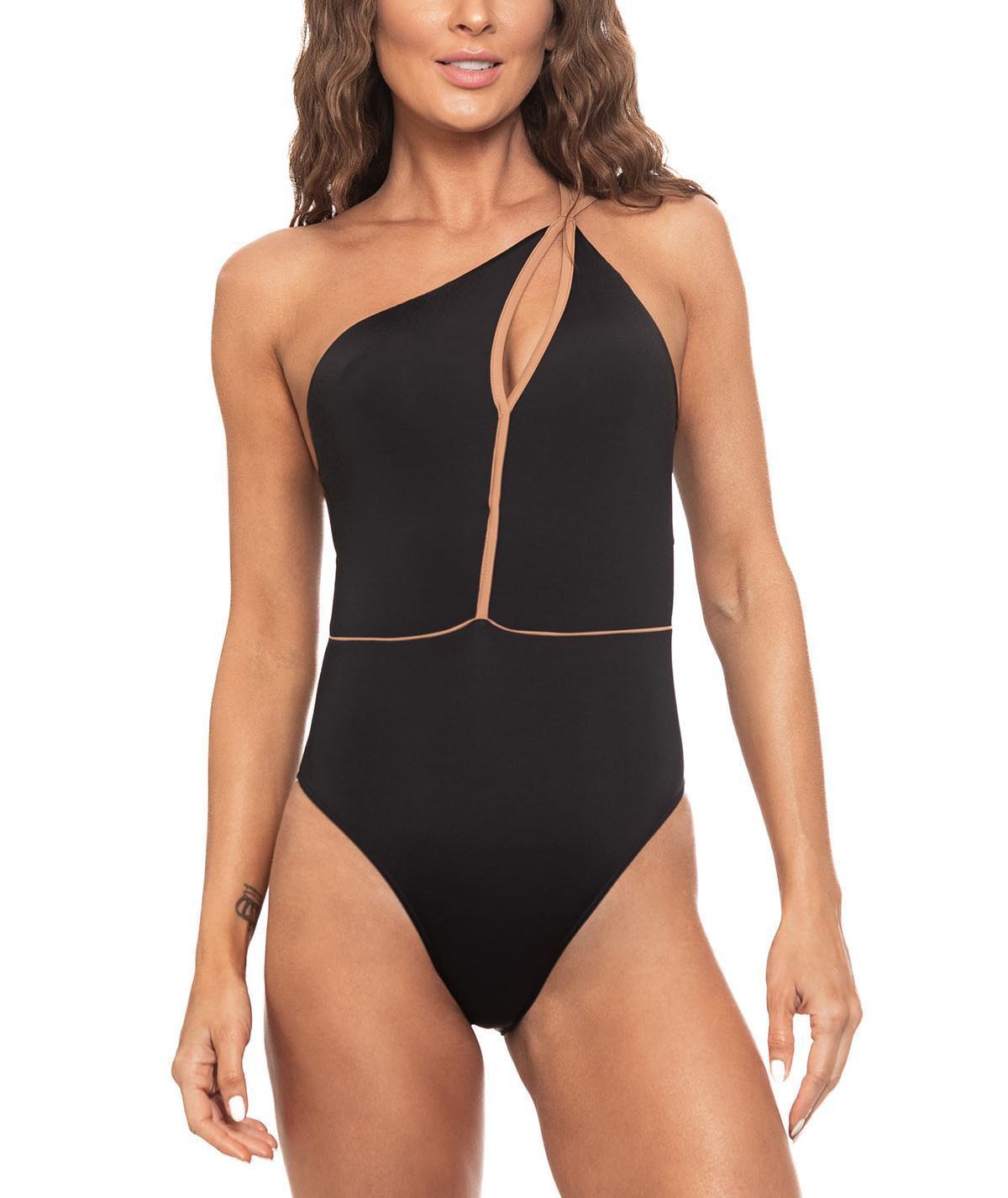 Guria Beachwear Womens Cut-out One Shoulder One Piece Swimsuit Product Image