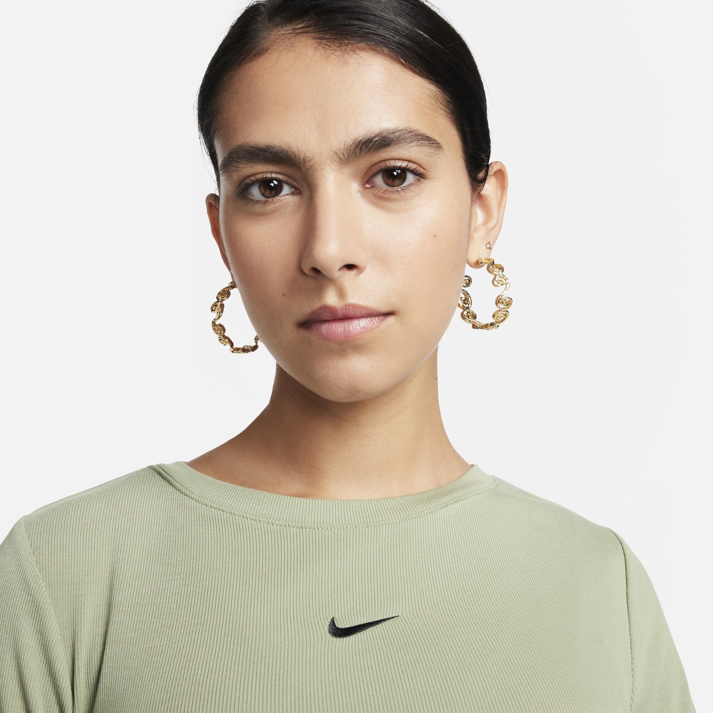 Women's Nike Sportswear Essential Ribbed Long-Sleeve Mod Crop Top Product Image