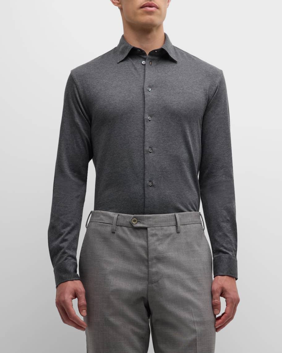 Mens Cotton Button-Front Shirt Product Image