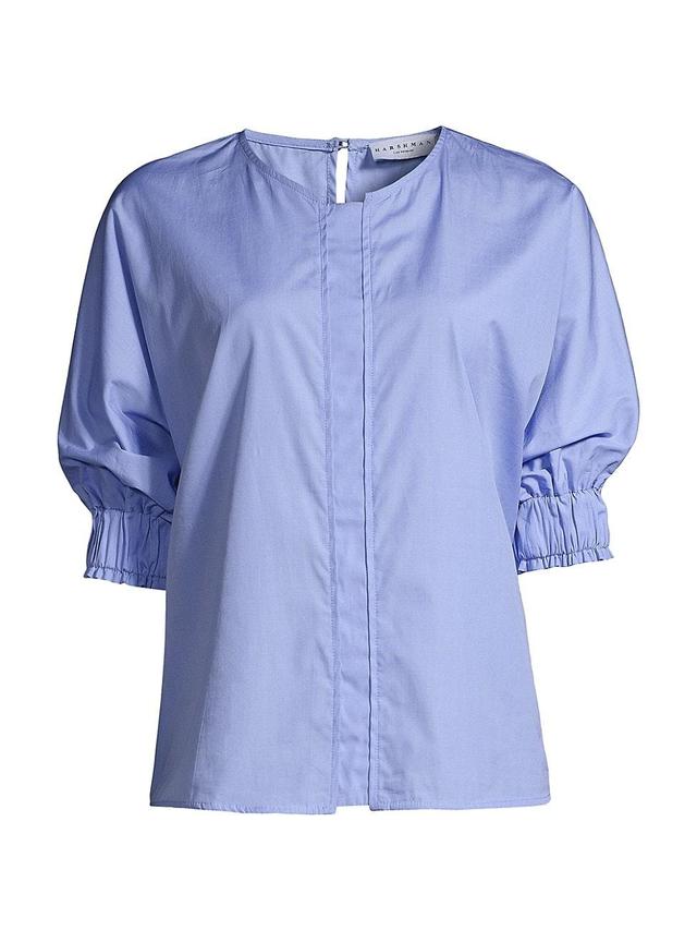 Womens Gilida Cotton Puff-Sleeve Blouse Product Image