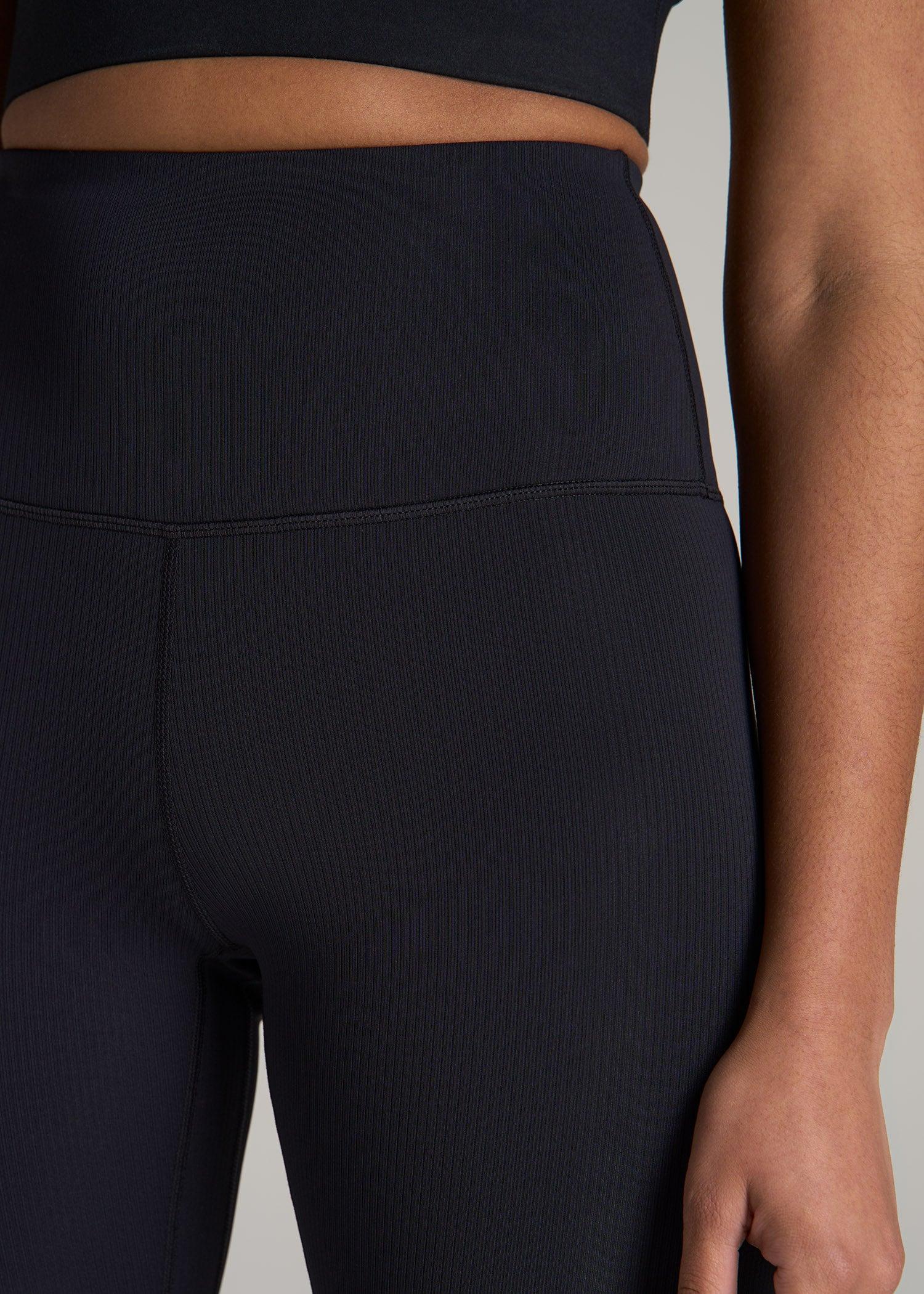 AT Balance High-Rise Leggings for Tall Women in Ribbed Black Product Image