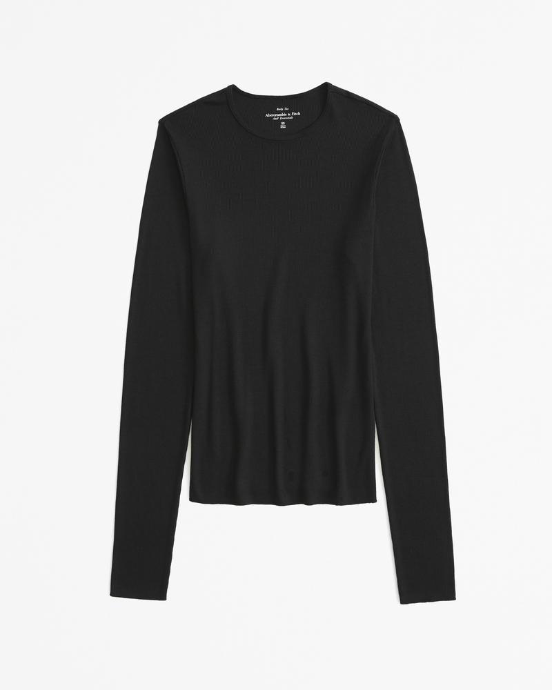 Long-Sleeve Featherweight Rib Tuckable Top Product Image