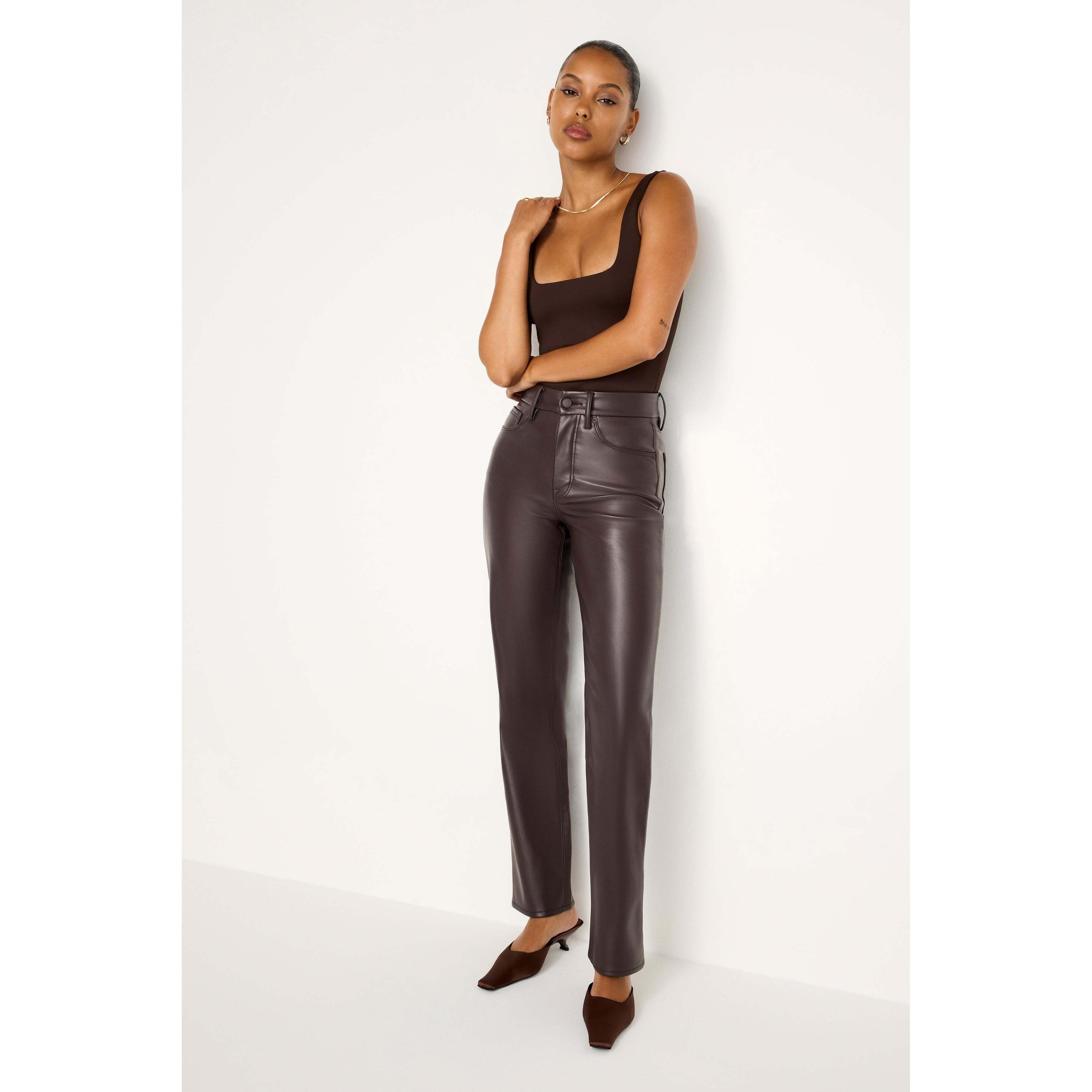 Womens Good Icon Vegan Leather Pants | | Good American by Khlo Kardashian product image