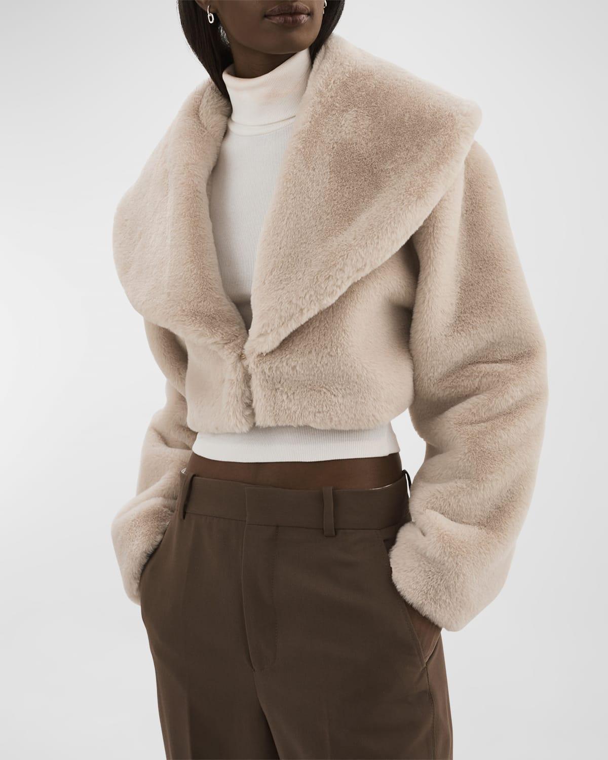 Womens Danika Faux Fur Cropped Jacket Product Image