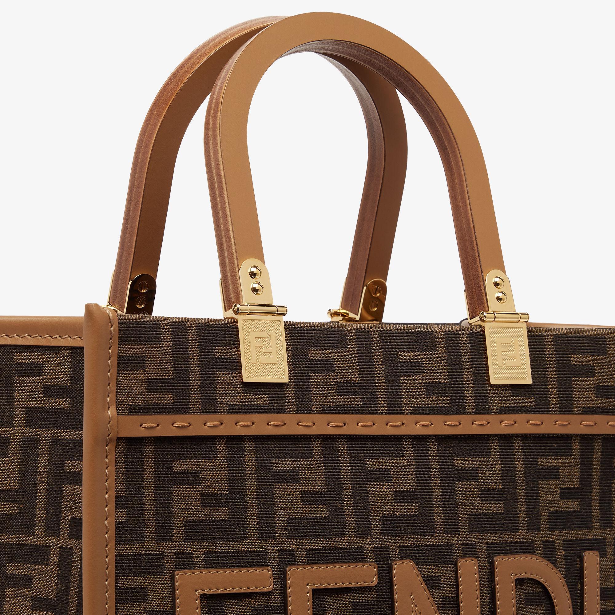 Fendi Sunshine SmallBrown FF jacquard fabric bag Product Image