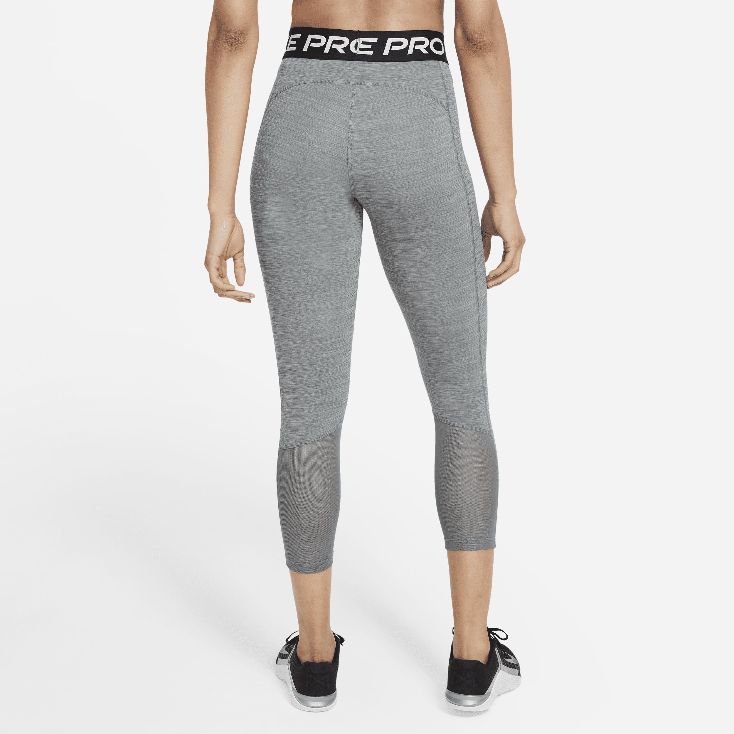 Women's Nike Pro Mid-Rise Crop Mesh-Panel Leggings Product Image