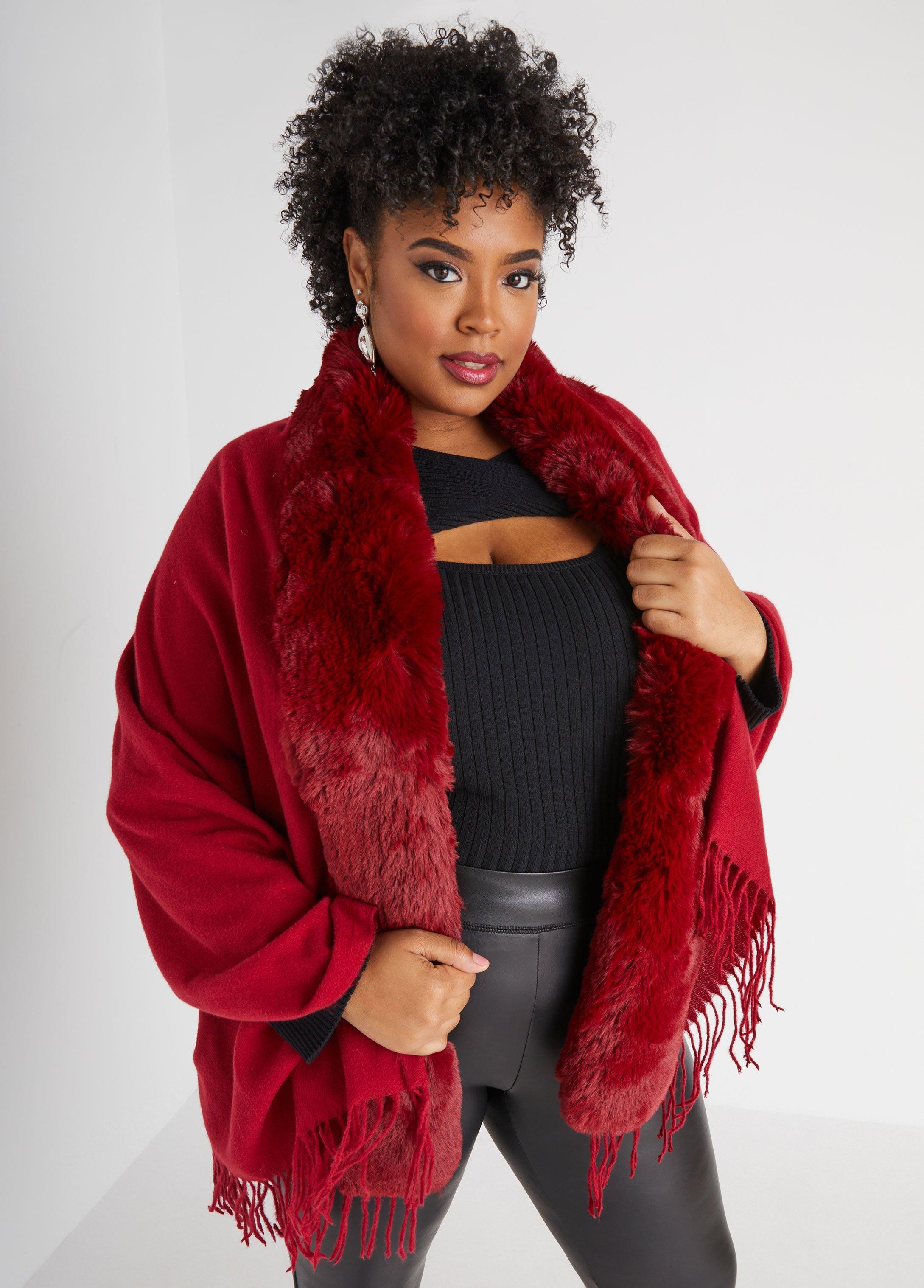 Jessica McClintock Faux Fur Shawl Product Image