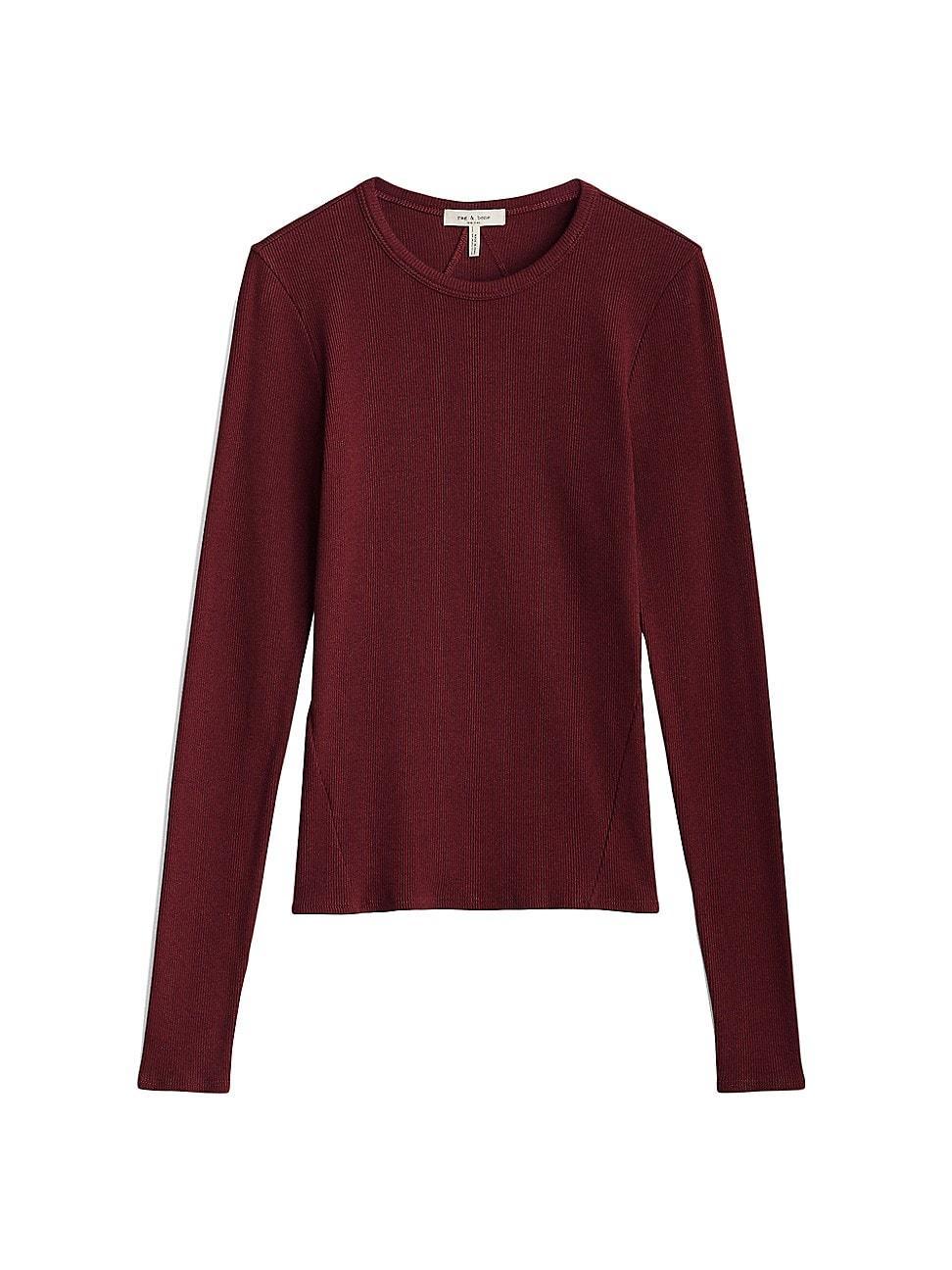 Womens Essential Rib Long-Sleeve Top Product Image