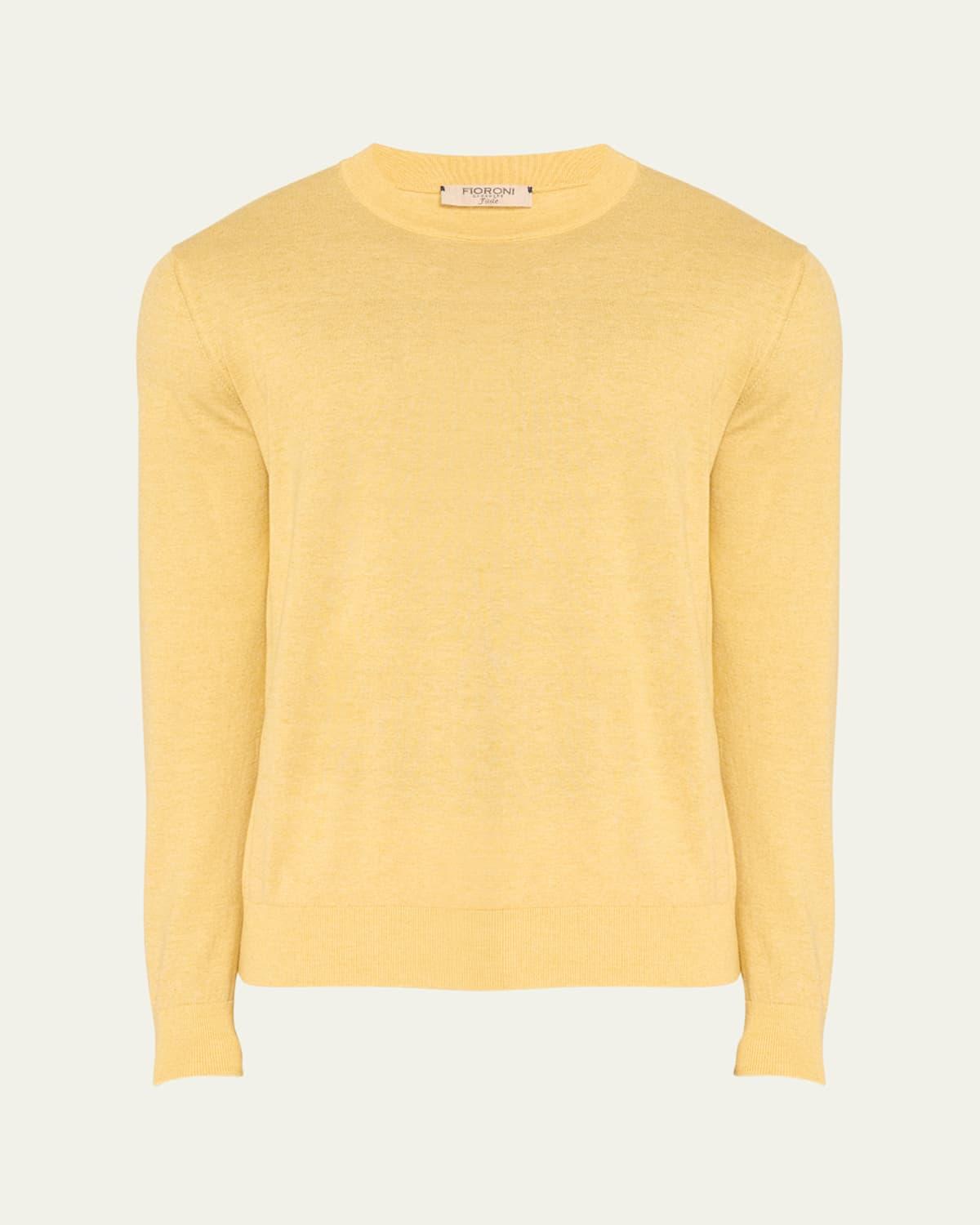 Mens Cashmere Cotton Crewneck Sweater Product Image