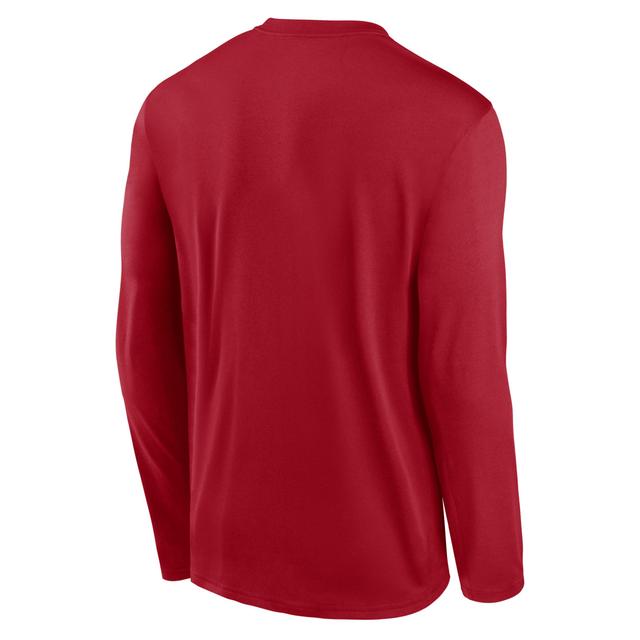 Los Angeles Angels Authentic Collection Practice Nike Mens Dri-FIT MLB Long-Sleeve T-Shirt Product Image