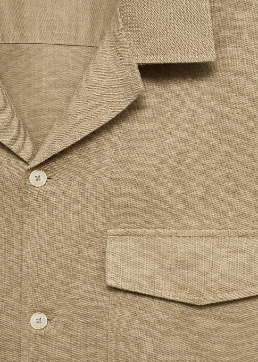 Mango Mens Regular-Fit Linen Cotton Shirt Product Image