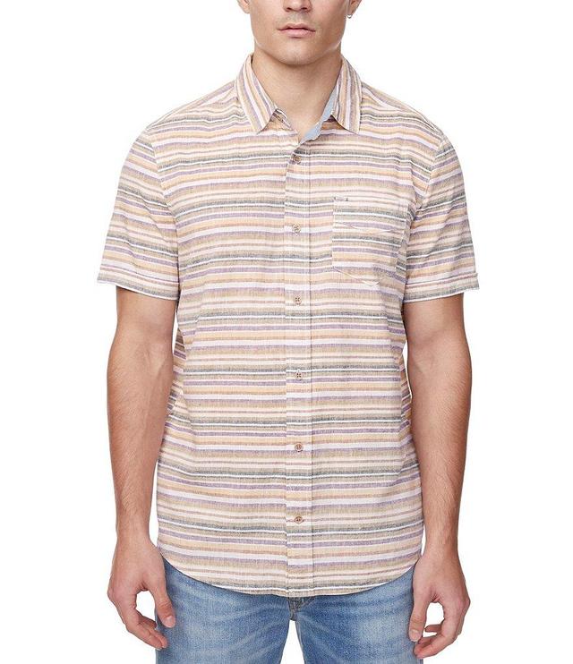 Buffalo David Bitton Sotaro Short Sleeve Striped Shirt Product Image