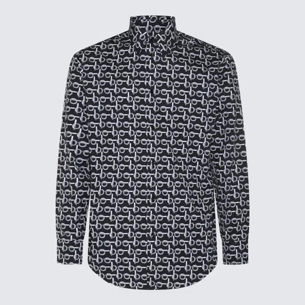 Black And White Cotton Shirt In Negro Product Image