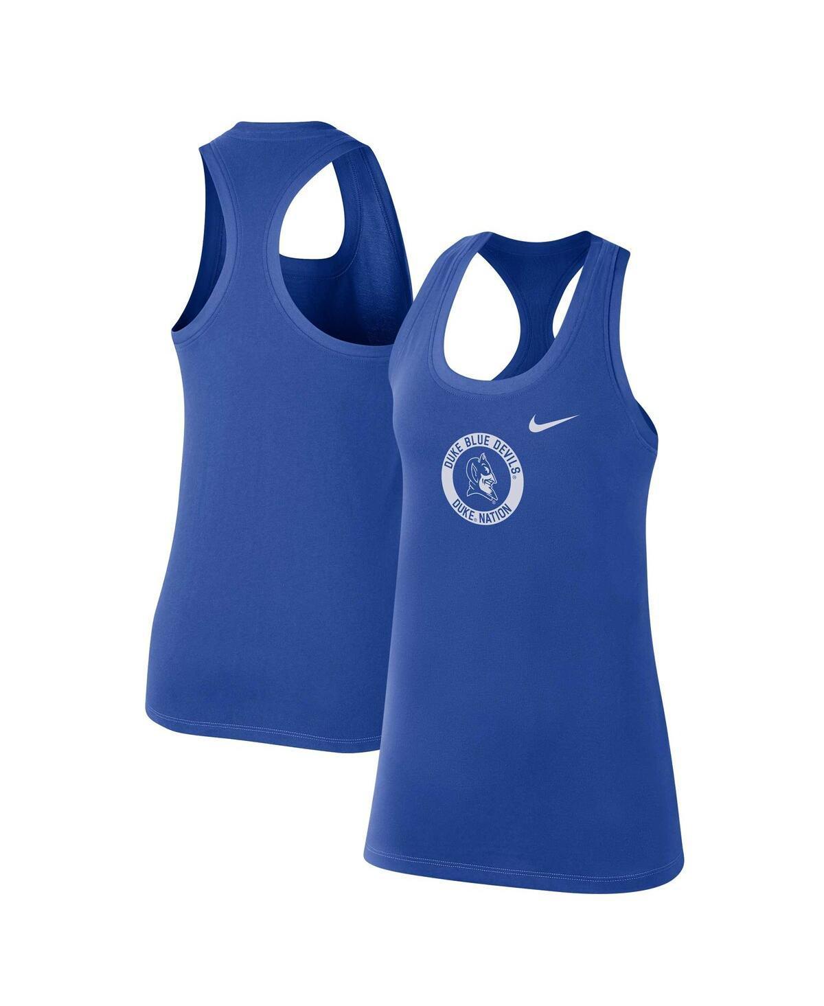 Womens Nike Royal Duke Devils Modern Circle Racerback Tank Top Product Image