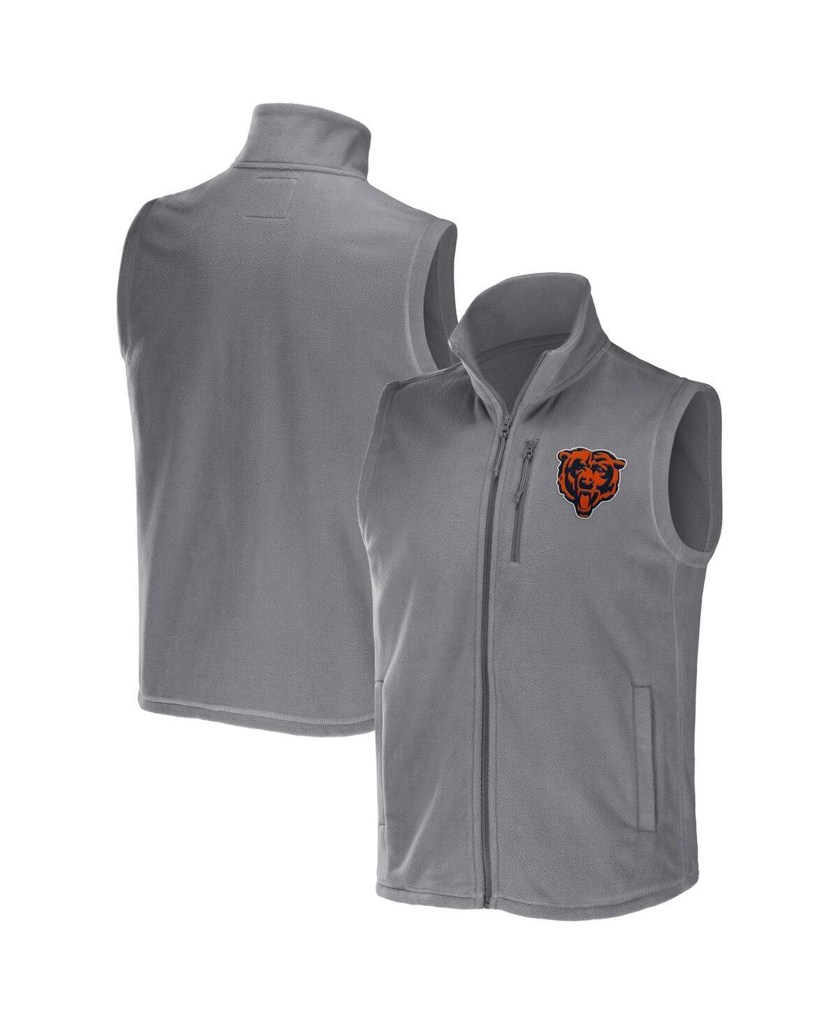 Mens Nfl x Darius Rucker Collection by Fanatics Gray Carolina Panthers Polar Fleece Full-Zip Vest Product Image