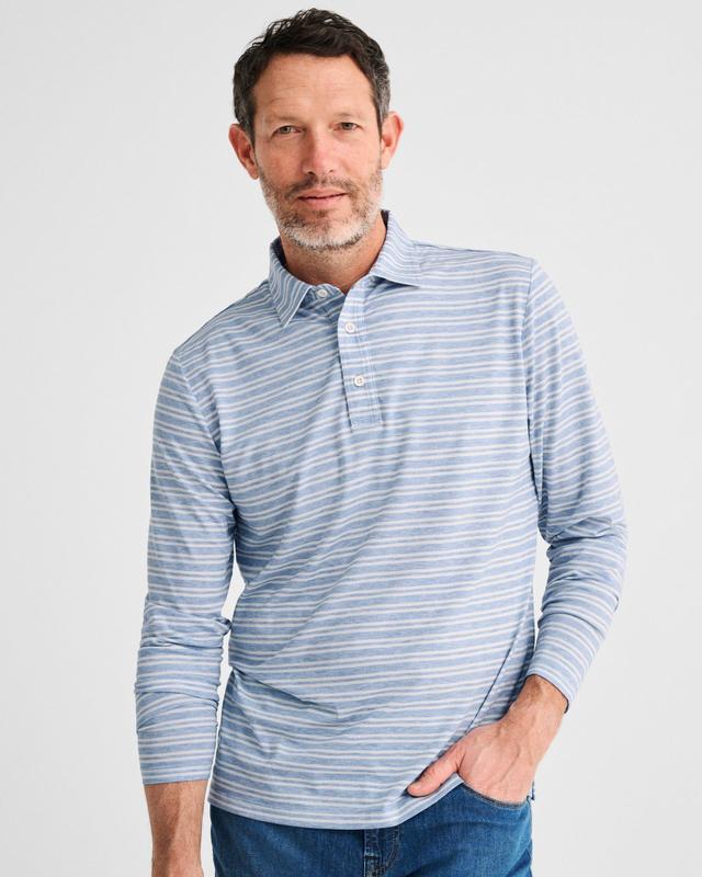 Brannen Striped Long Sleeve Polo Male Product Image