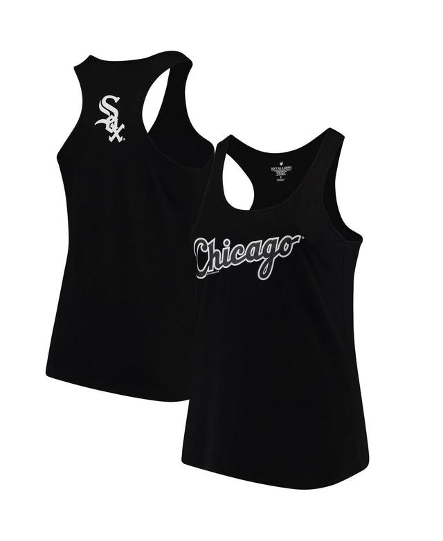 Womens Soft as a Grape Chicago White Sox Plus Size Swing for the Fences Racerback Tank Top Product Image