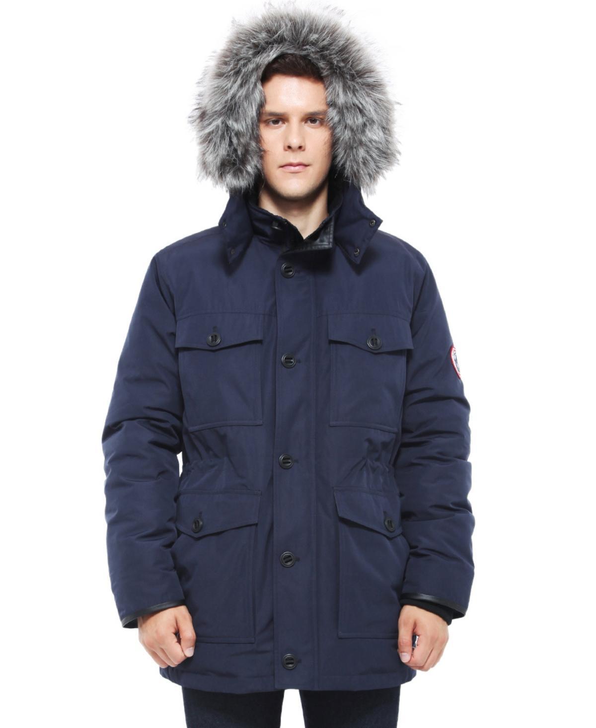 Rokka&Rolla Mens Parka Jacket with Detachable Trim Product Image