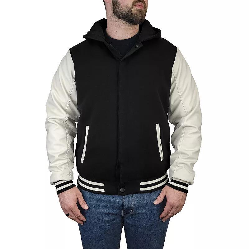 Mens Victory Outfitters Hooded Fleece Varsity-Style Jacket Product Image