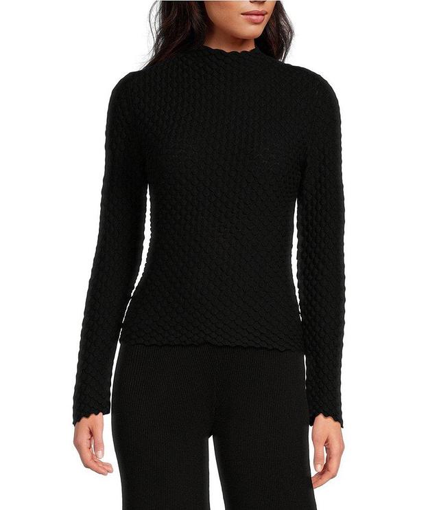 Lucy Paris Dune Bubble Mock Neck Long Sleeve Top Product Image