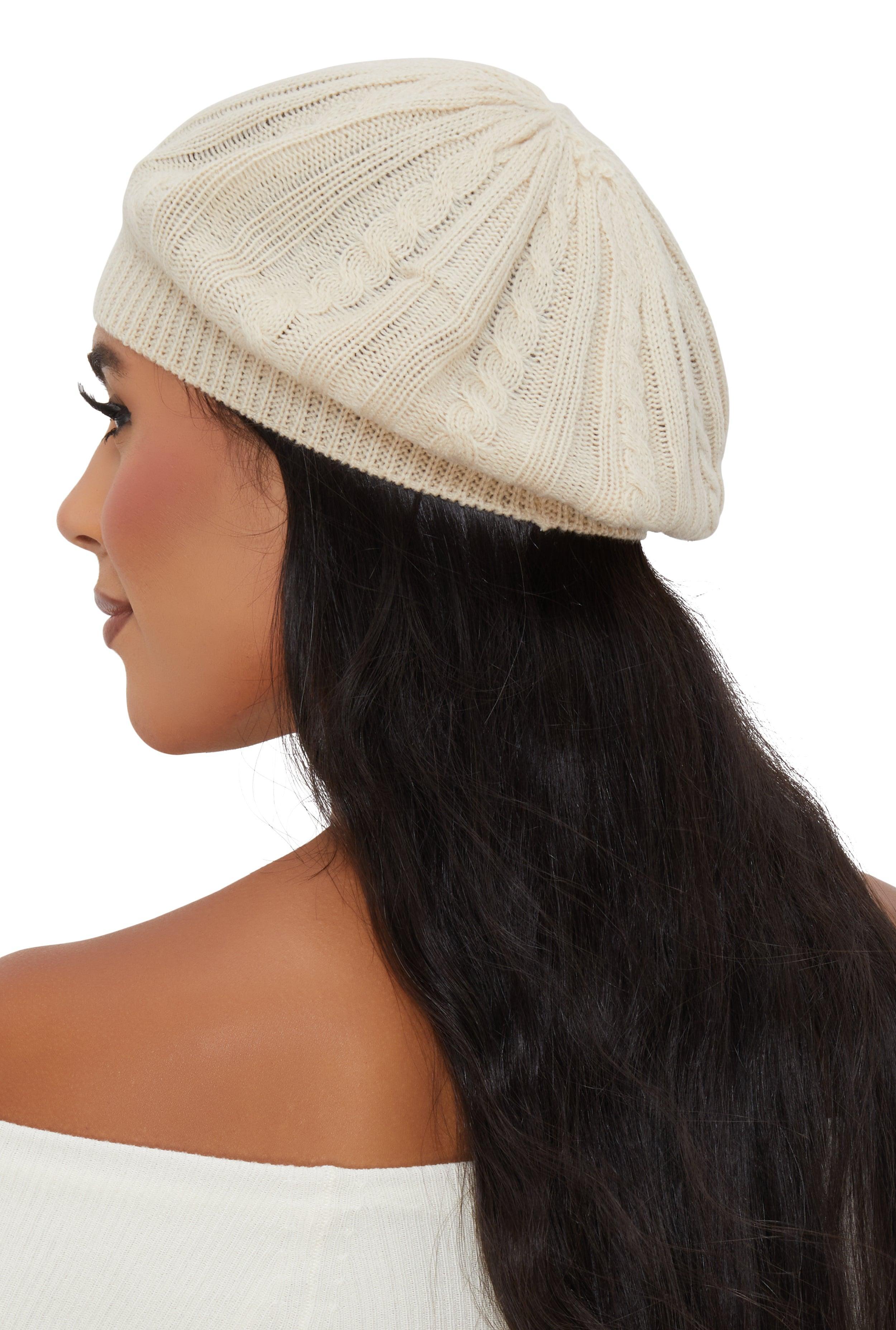 Solid Cable Knit Beret Female Product Image