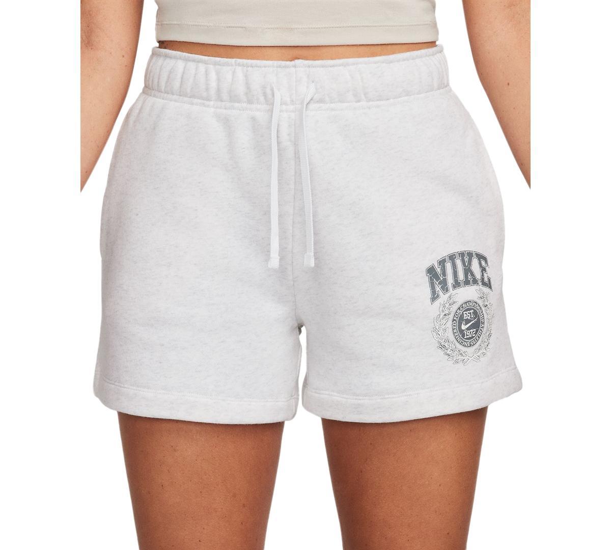 Womens Nike Sportswear Club Fleece Mid-Rise Graphic Shorts Product Image