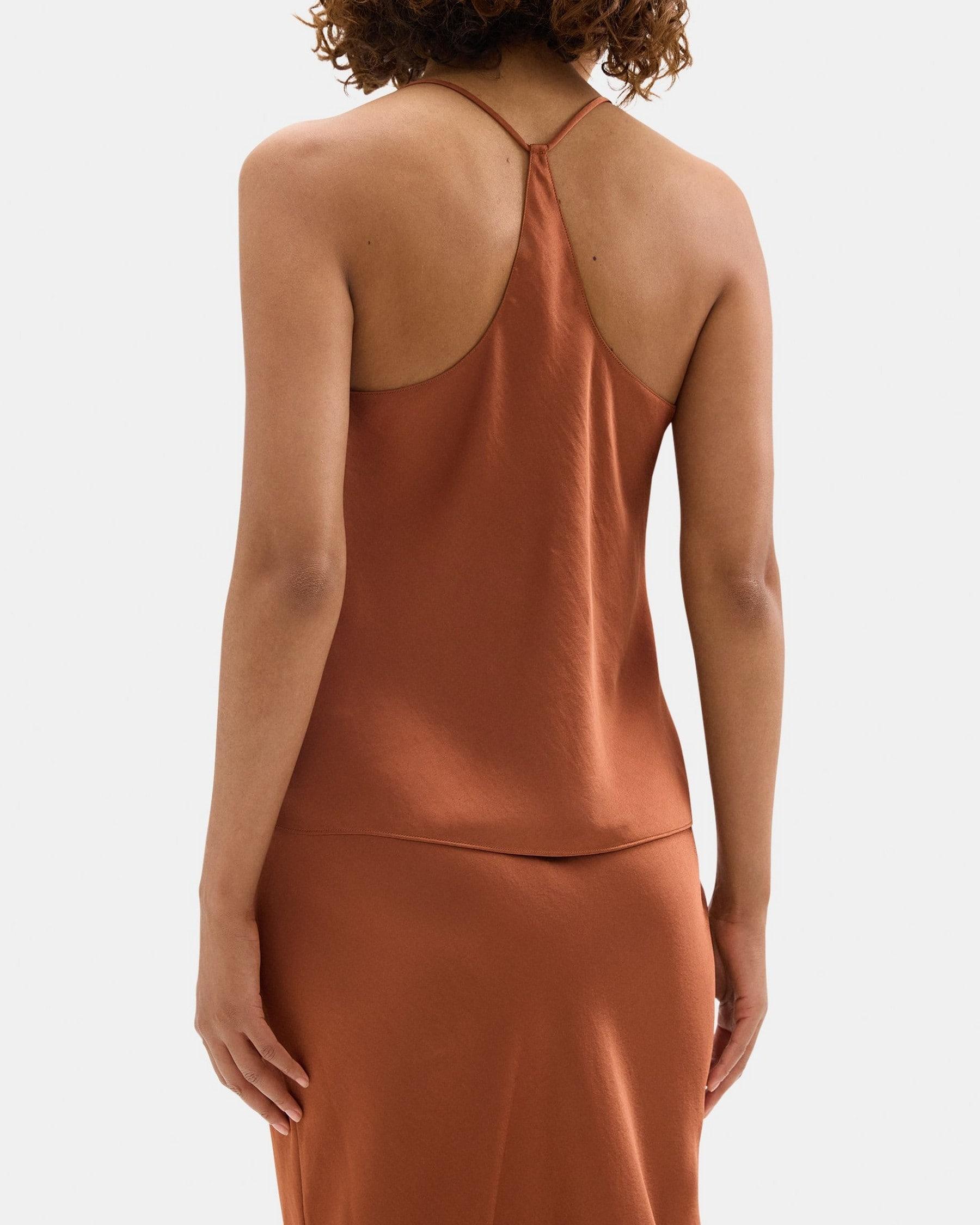 Cowl-Neck Top in Silky Poly Product Image