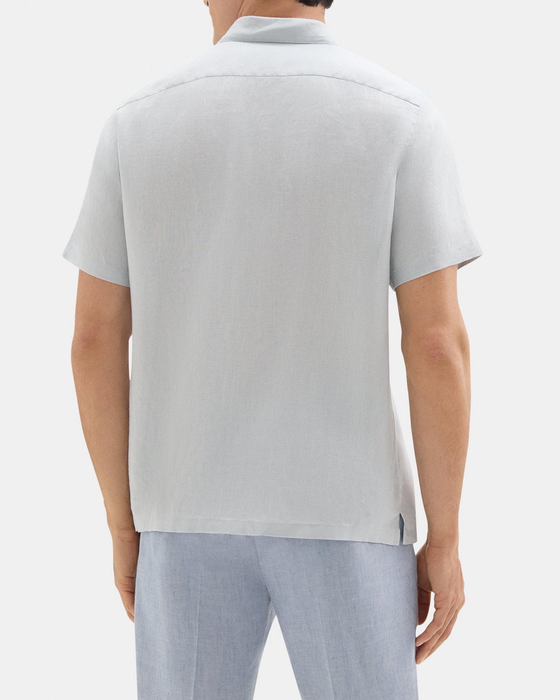 Standard-Fit Short-Sleeve Shirt in Linen Product Image