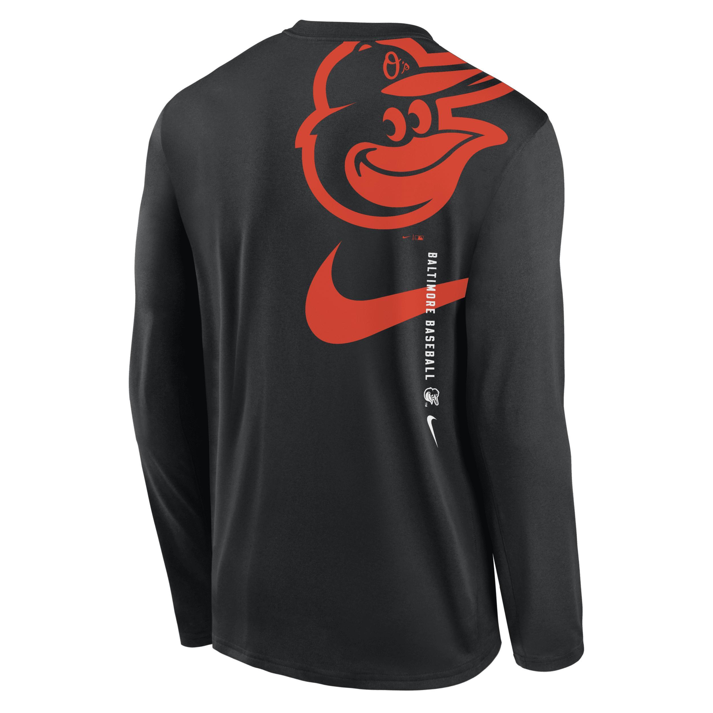 Baltimore Orioles Large Swoosh Back Legend Nike Men's Dri-FIT MLB T-Shirt Product Image