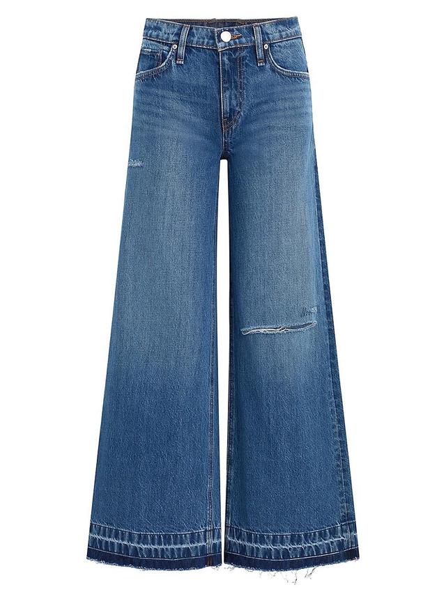 Womens Freya Distressed Wide-Leg Jeans Product Image