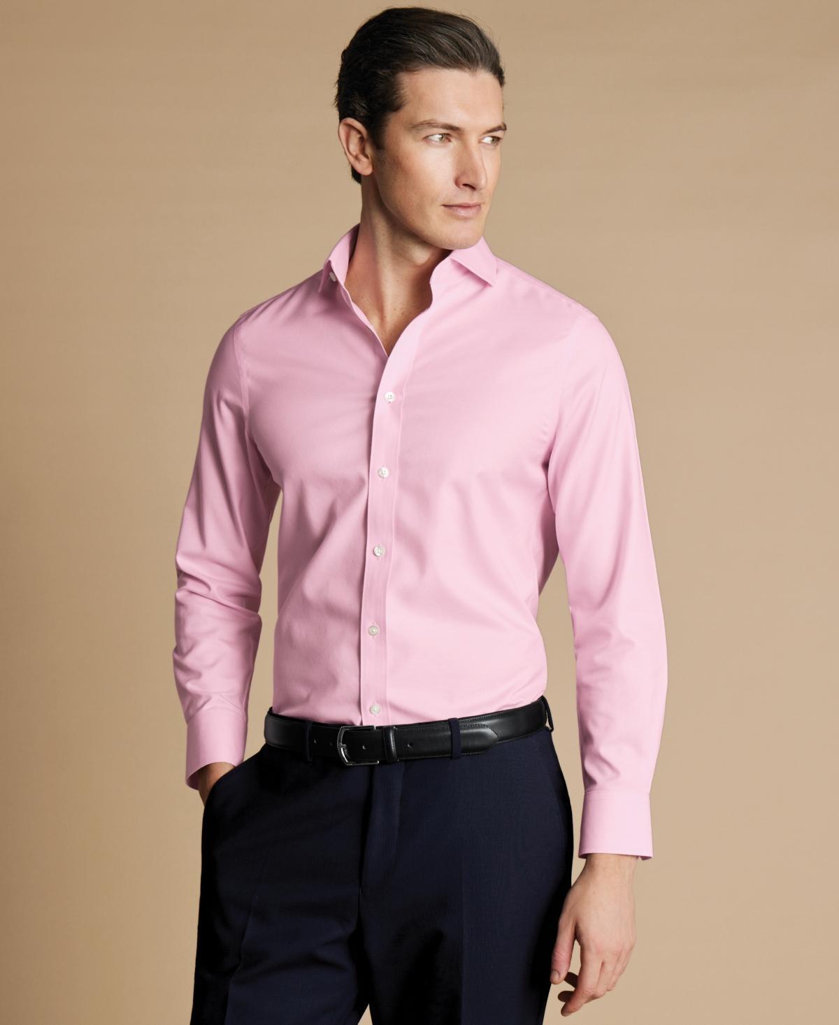 Charles Tyrwhitt Mens Slim-Fit Non-Iron Solid Twill Dress Shirt Product Image