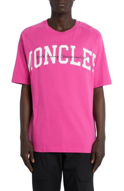 Moncler Logo Boxing Champs Cotton T-Shirt Product Image