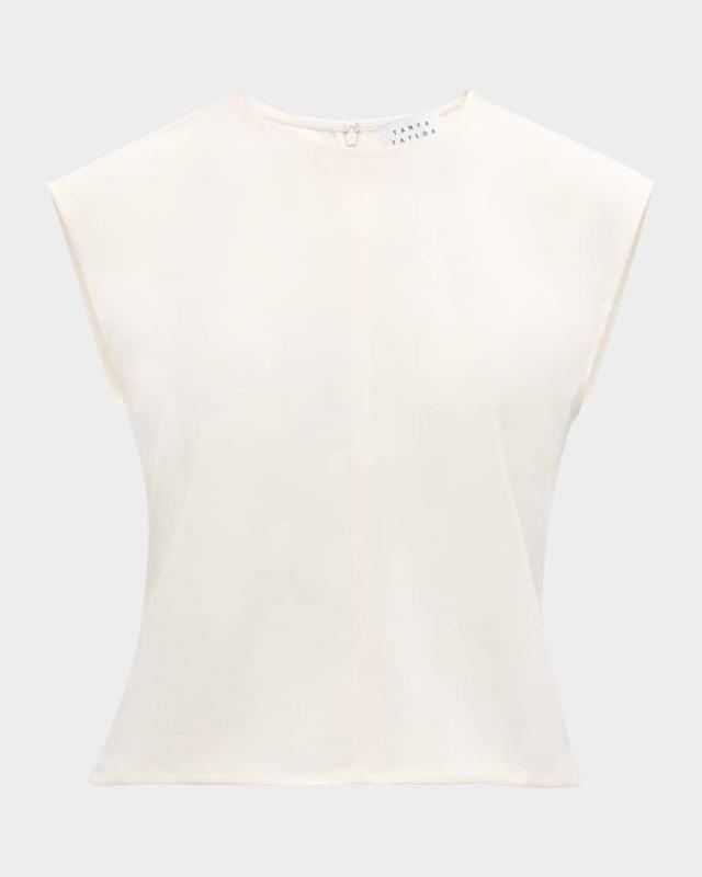 Rosalind Draped Cap-Sleeve Top Product Image