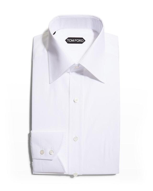 Mens Solid Cotton Dress Shirt Product Image