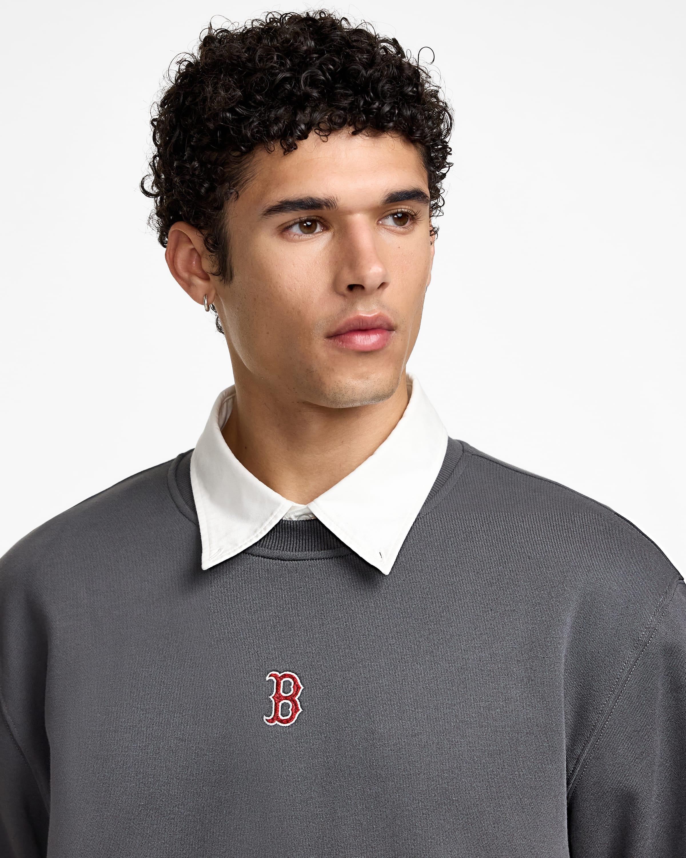 Boston Red Sox Point Logo Dark Shadow Crewneck Male Product Image