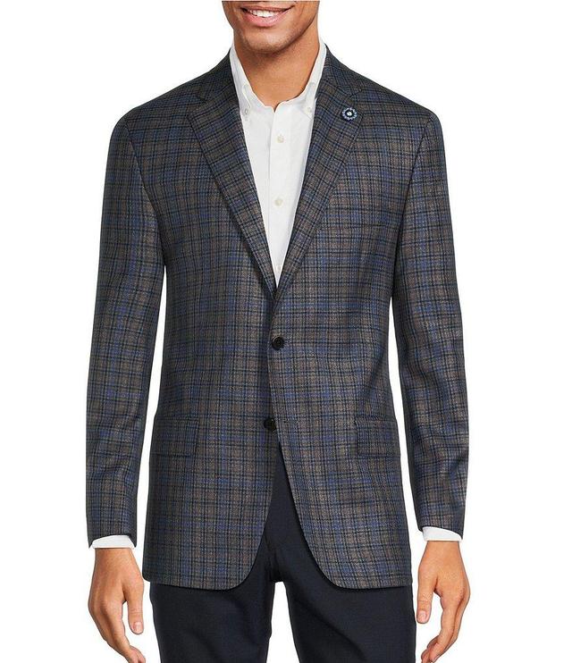 Hart Schaffner Marx New York Fit Blue Multi Plaid Pattern Sport Coat Product Image