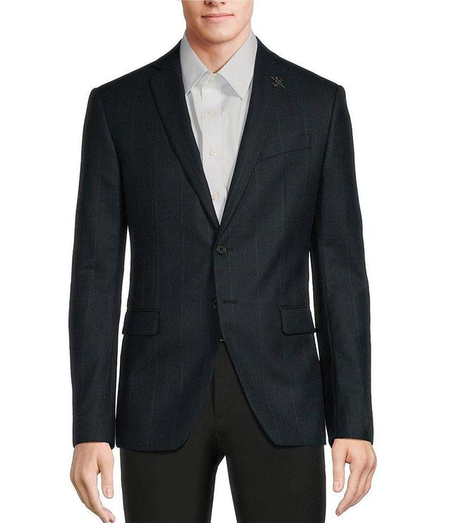 John Varvatos Slim Fit Plaid Pattern Sport Coat Product Image