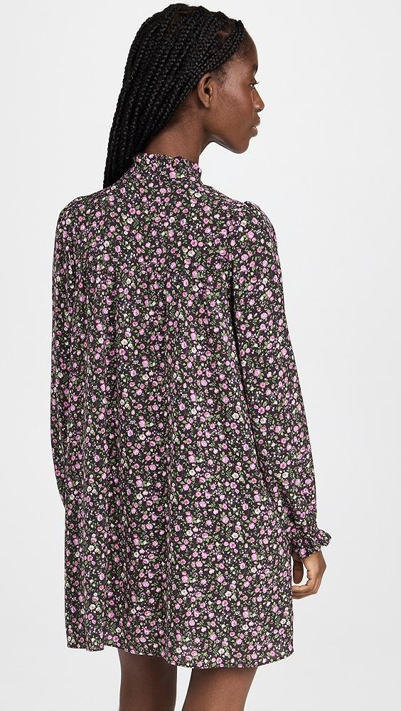 English Factory Floral Button Detail Mini Dress | Shopbop Product Image