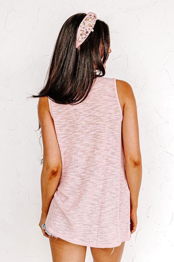 Shoreline Sanctuary Knit Top In Pink Product Image