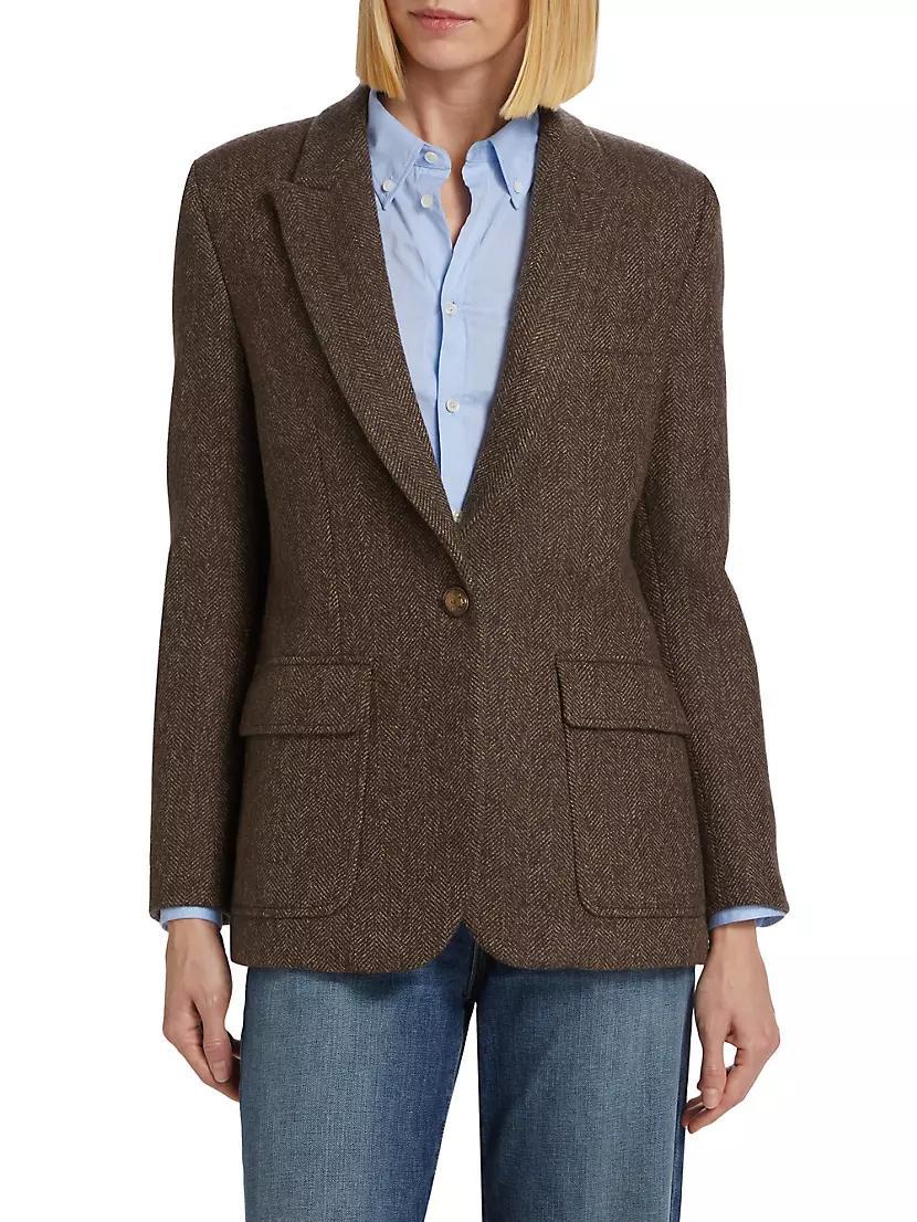 Mireille Herringbone Wool Blazer Product Image