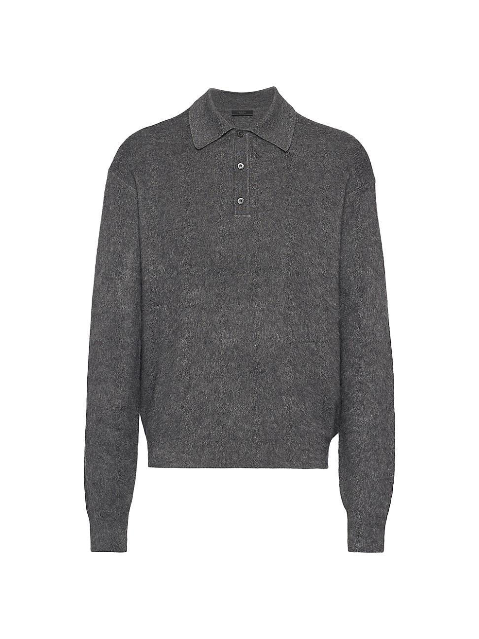 Mens Cashmere And Silk Polo Sweater Product Image