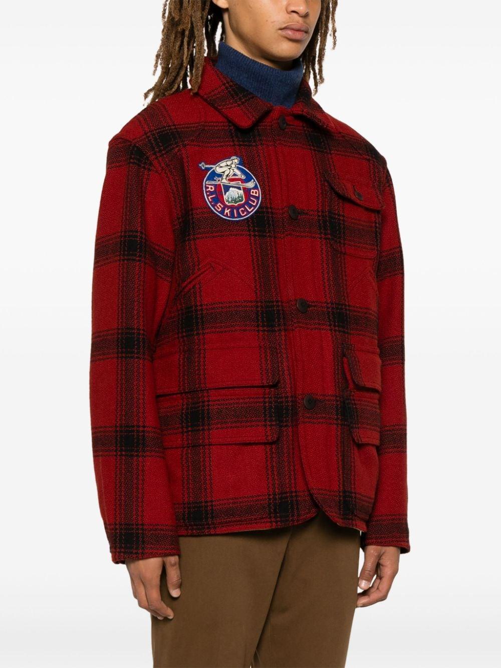 POLO RALPH LAUREN Plaid Wool Utility Jacket In Red Product Image