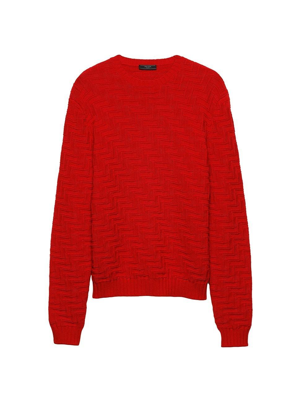 Mens Wool and Cashmere Crew-Neck Sweater Product Image