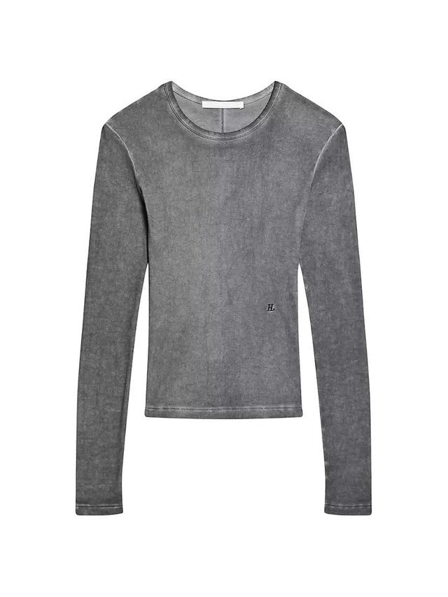 Faded Long-Sleeve Cotton T-Shirt Product Image