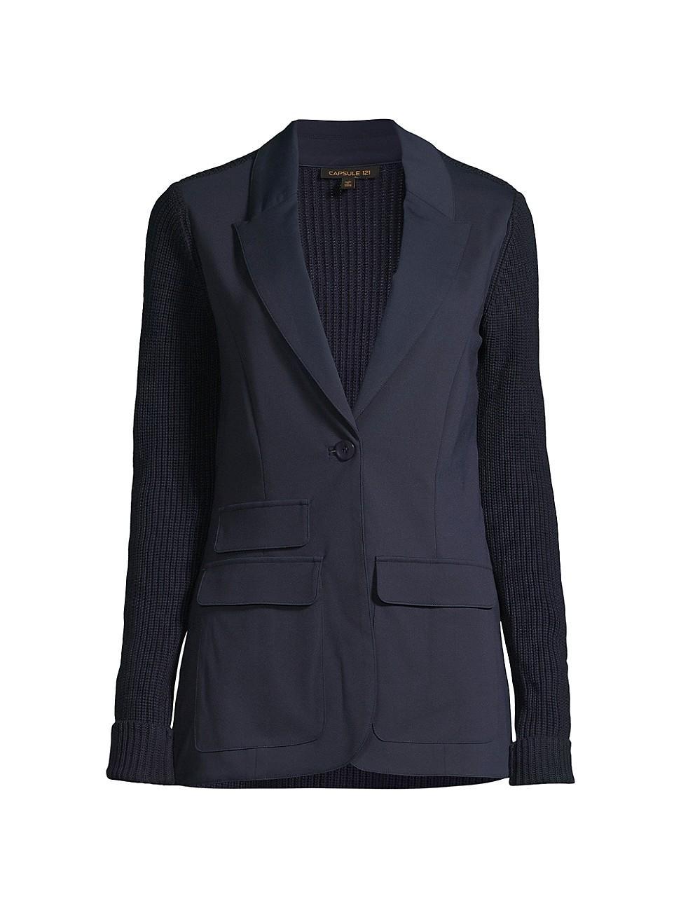 Womens Lovell Peaked Rib-Knit Blazer Product Image