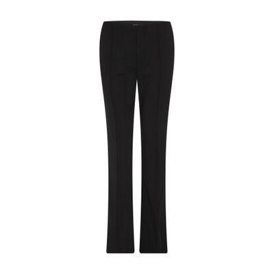 Tailored Wool Pants With Asymmetrical Ankles In Black Product Image