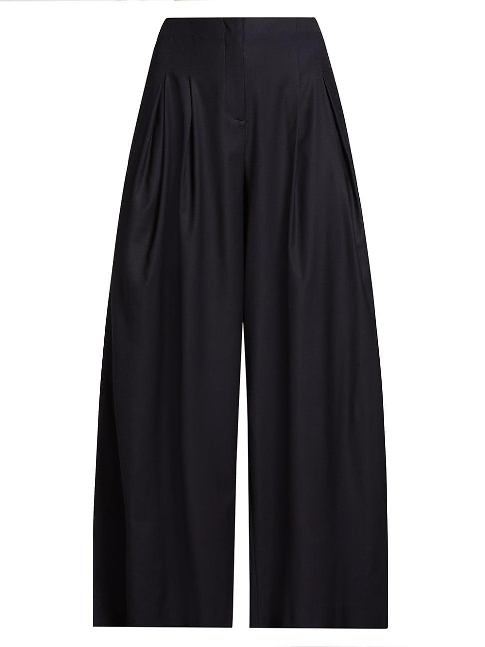 Womens Drew Wide-Leg Wool-Blend Pants Product Image